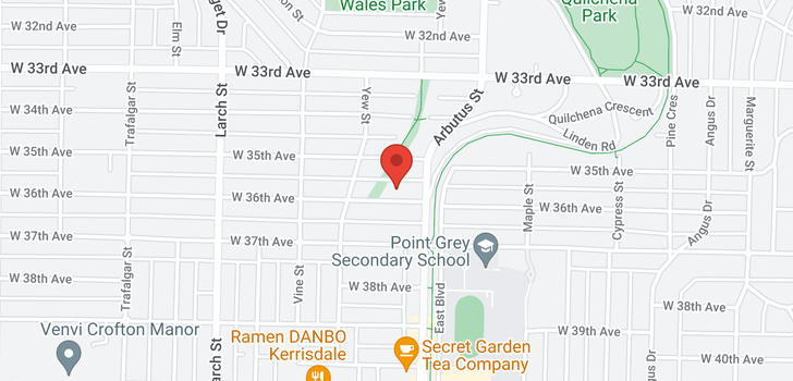 map of 2143 W 36TH AVENUE